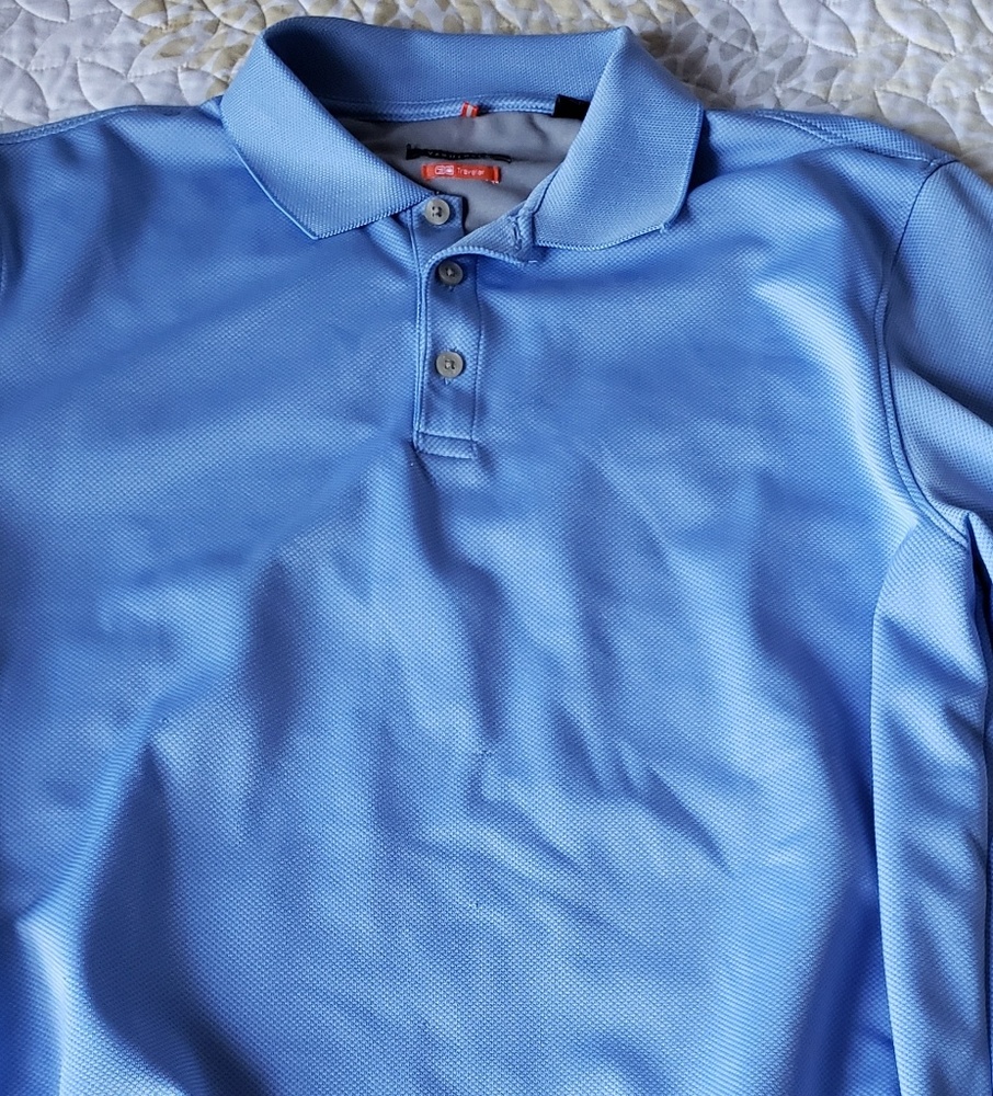 Light blue casual polo shirt.